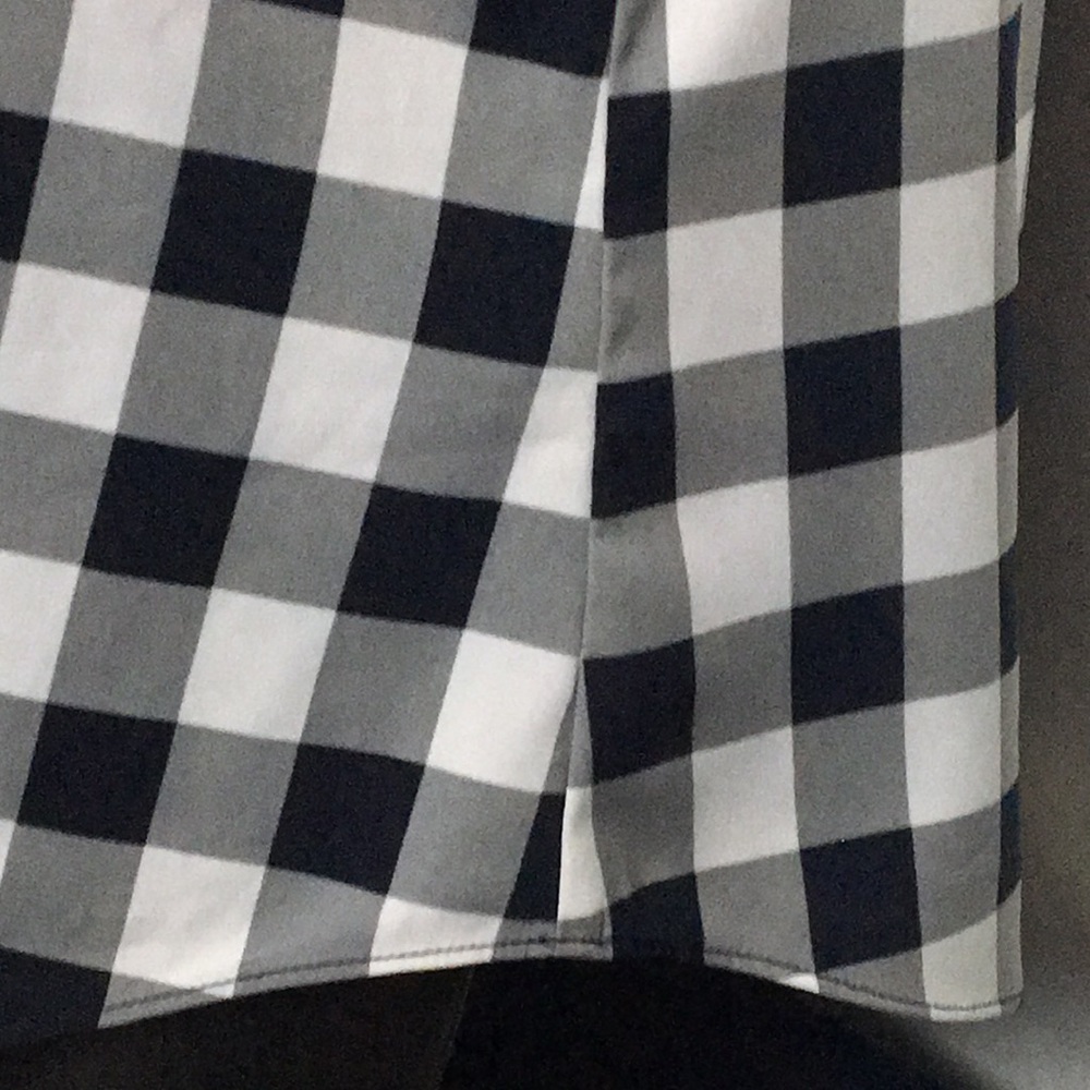 Banana Republic Womens Black and White Checkered Women Top (Size S) - Picture 4 of 14